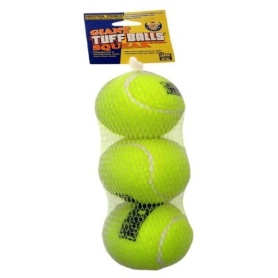 PetSport Dog Toy Tuff Squeak Sound Medium Ball 3pk